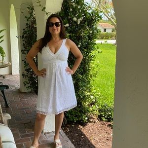 Lilly Pulitzer-wht. empire dress sz. 8 excellent condition